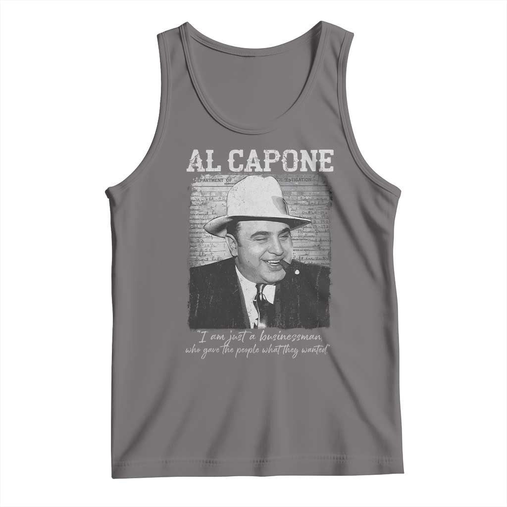 Al Capone Tank Top I Am Just A Businessman American Gangster Mafia TS11 Deep Heather Print Your Wear