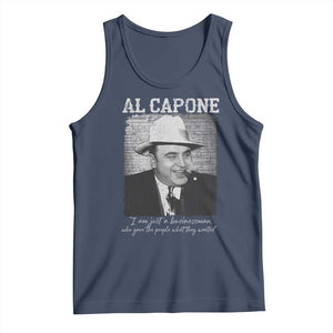 Al Capone Tank Top I Am Just A Businessman American Gangster Mafia TS11 Navy Print Your Wear