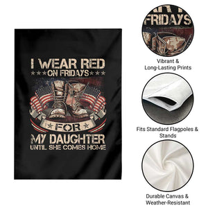 I Wear Red On Fridays For My Daughter Until She Comes Home Garden Flag Vintage American Flag TS11 Print Your Wear