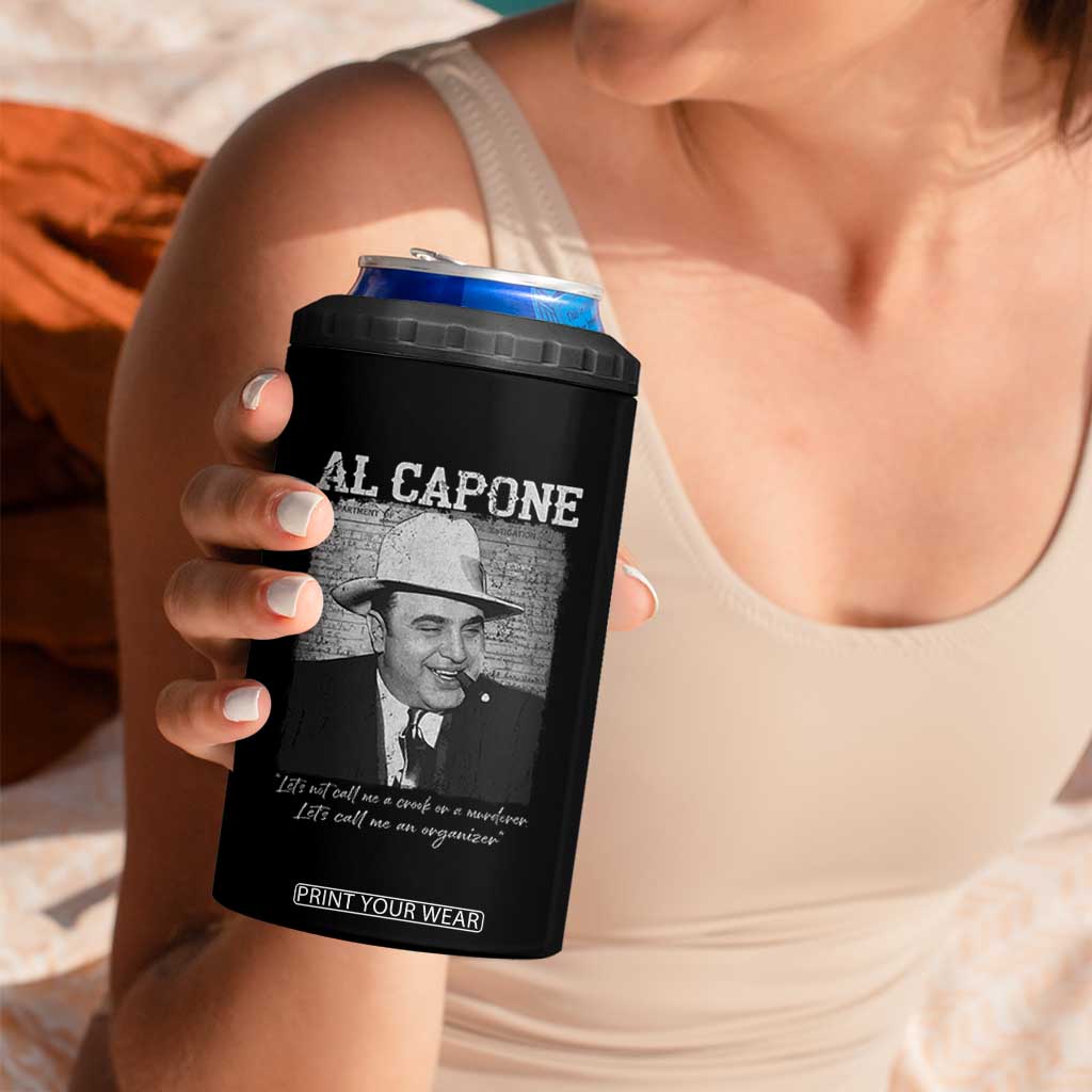 Al Capone 4 in 1 Can Cooler Tumbler Lets Call Me An Organizer American Gangster Mafia TS11 Print Your Wear