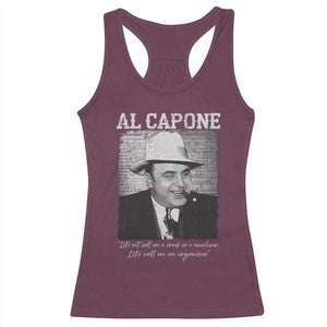 Al Capone Racerback Tank Top Lets Call Me An Organizer American Gangster Mafia TS11 Maroon Print Your Wear
