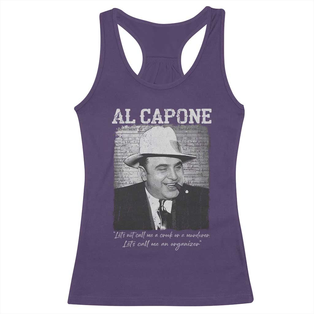 Al Capone Racerback Tank Top Lets Call Me An Organizer American Gangster Mafia TS11 Purple Print Your Wear