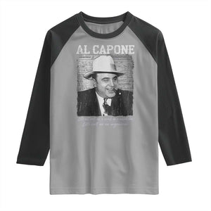 Al Capone Raglan Shirt Lets Call Me An Organizer American Gangster Mafia TS11 Sport Gray Black Print Your Wear