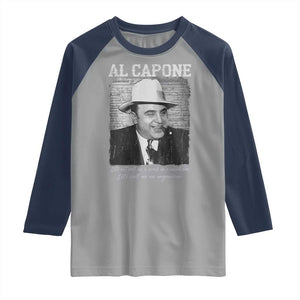 Al Capone Raglan Shirt Lets Call Me An Organizer American Gangster Mafia TS11 Sport Gray Navy Print Your Wear