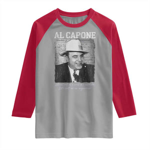 Al Capone Raglan Shirt Lets Call Me An Organizer American Gangster Mafia TS11 Sport Gray Red Print Your Wear