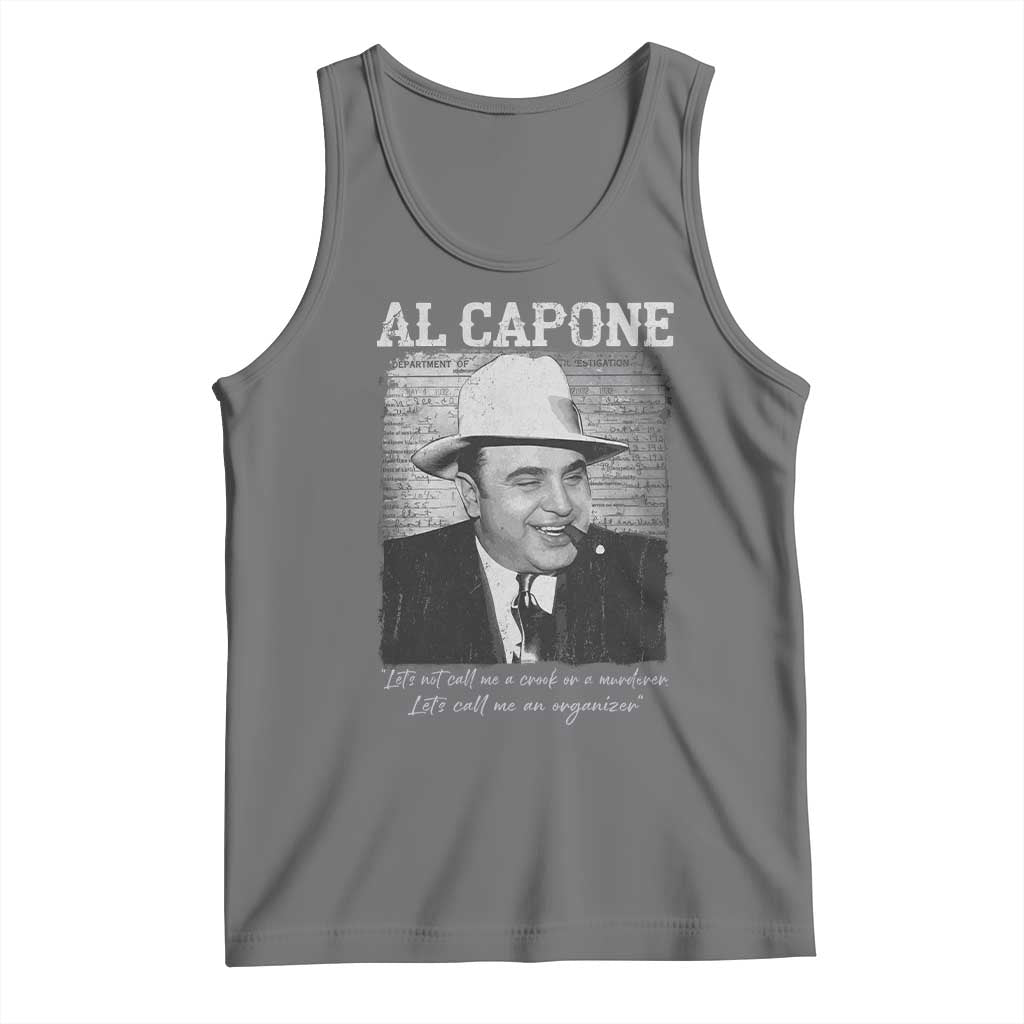 Al Capone Tank Top Lets Call Me An Organizer American Gangster Mafia TS11 Black Heather Print Your Wear