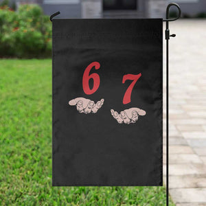 Funny 67 Six Seven Meme Hands Gesture Alpha Slang Garden Flag TS11 Print Your Wear