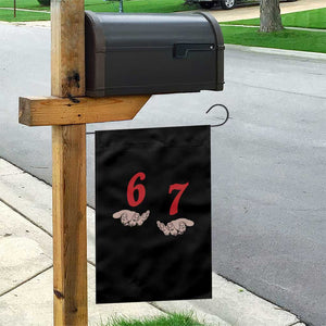Funny 67 Six Seven Meme Hands Gesture Alpha Slang Garden Flag TS11 Print Your Wear