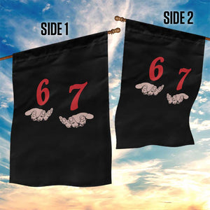 Funny 67 Six Seven Meme Hands Gesture Alpha Slang Garden Flag TS11 Print Your Wear