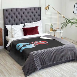 Funny 67 Christmas Throw Blanket Six Seven Dabbing Santa Meme Gen Alpha Slang TS11 Print Your Wear