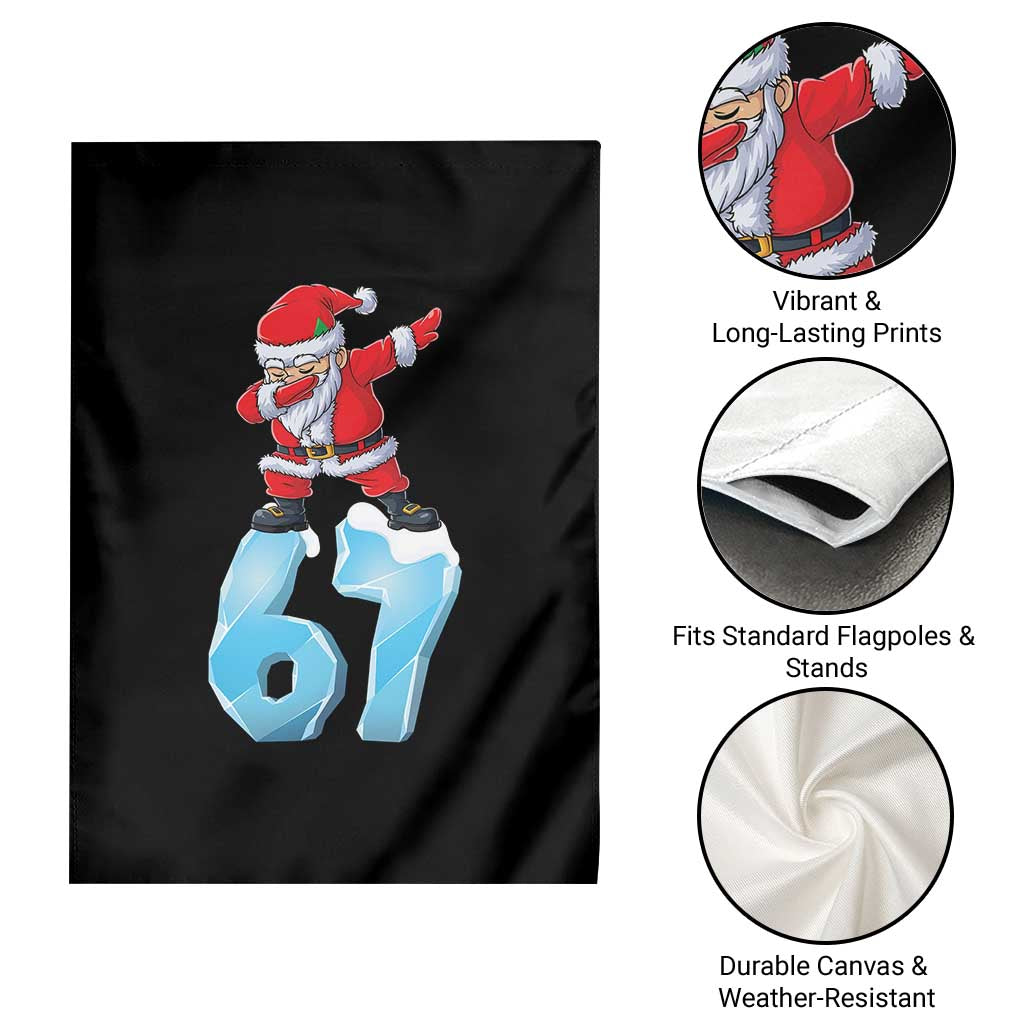 Funny 67 Christmas Garden Flag Six Seven Dabbing Santa Meme Gen Alpha Slang TS11 Print Your Wear