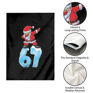 Funny 67 Christmas Garden Flag Six Seven Dabbing Santa Meme Gen Alpha Slang TS11 Print Your Wear