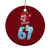 Funny 67 Xmas Ceramic Ornament Six Seven Dabbing Santa Meme Gen Alpha Slang TS11 1pc Red Print Your Wear