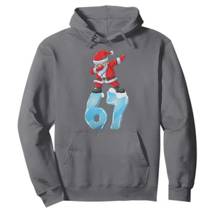 Funny 67 Christmas Hoodie Six Seven Dabbing Santa Meme Gen Alpha Slang TS11 Charcoal Print Your Wear