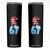 Funny 67 Christmas Skinny Tumbler Six Seven Dabbing Santa Meme Gen Alpha Slang TS11 Black Print Your Wear