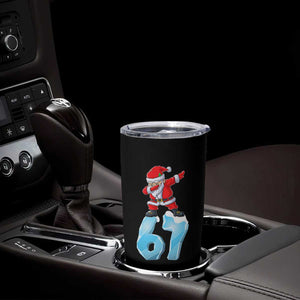 Funny 67 Christmas Tumbler Cup Six Seven Dabbing Santa Meme Gen Alpha Slang TS11 Print Your Wear