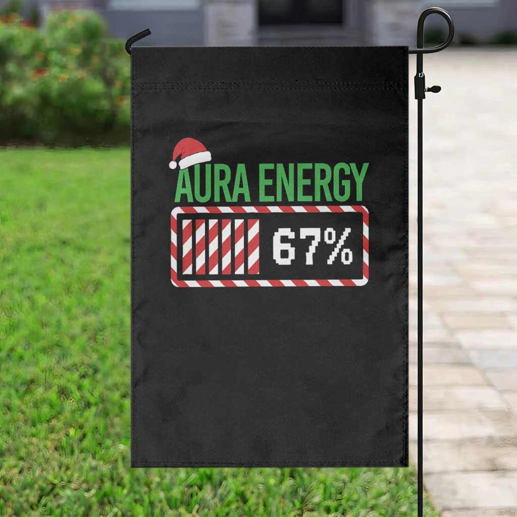 Funny Aura Energy 67 Christmas Garden Flag Aura Farming Six Seven Meme Gen Alpha Slang TS11 Print Your Wear