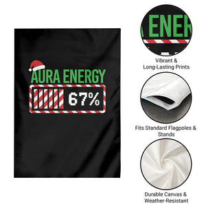 Funny Aura Energy 67 Christmas Garden Flag Aura Farming Six Seven Meme Gen Alpha Slang TS11 Print Your Wear