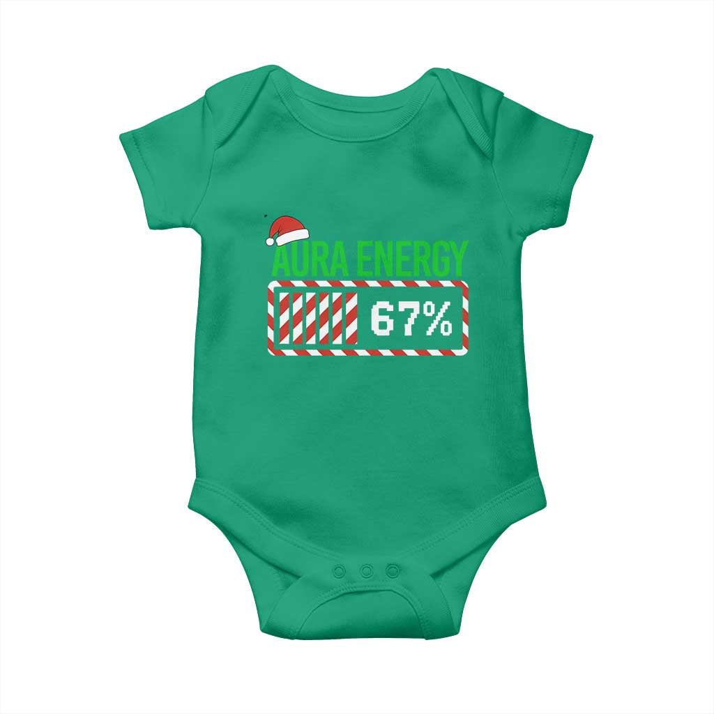 Funny Aura Energy 67 Christmas Baby Onesie Aura Farming Six Seven Meme Gen Alpha Slang TS11 Irish Green Print Your Wear