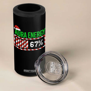 Funny Aura Energy 67 Christmas 4 in 1 Can Cooler Tumbler Aura Farming Six Seven Meme Gen Alpha Slang TS11 Print Your Wear