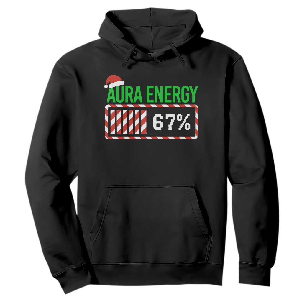 Funny Aura Energy 67 Christmas Hoodie Aura Farming Six Seven Meme Gen Alpha Slang TS11 Black Print Your Wear