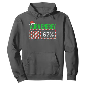 Funny Aura Energy 67 Christmas Hoodie Aura Farming Six Seven Meme Gen Alpha Slang TS11 Dark Heather Print Your Wear