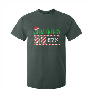 Funny Aura Energy 67 Christmas T Shirt For Kid Aura Farming Six Seven Meme Gen Alpha Slang TS11 Dark Forest Green Print Your Wear