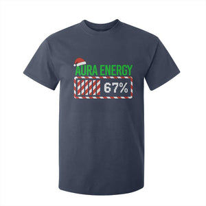 Funny Aura Energy 67 Christmas T Shirt For Kid Aura Farming Six Seven Meme Gen Alpha Slang TS11 Navy Print Your Wear