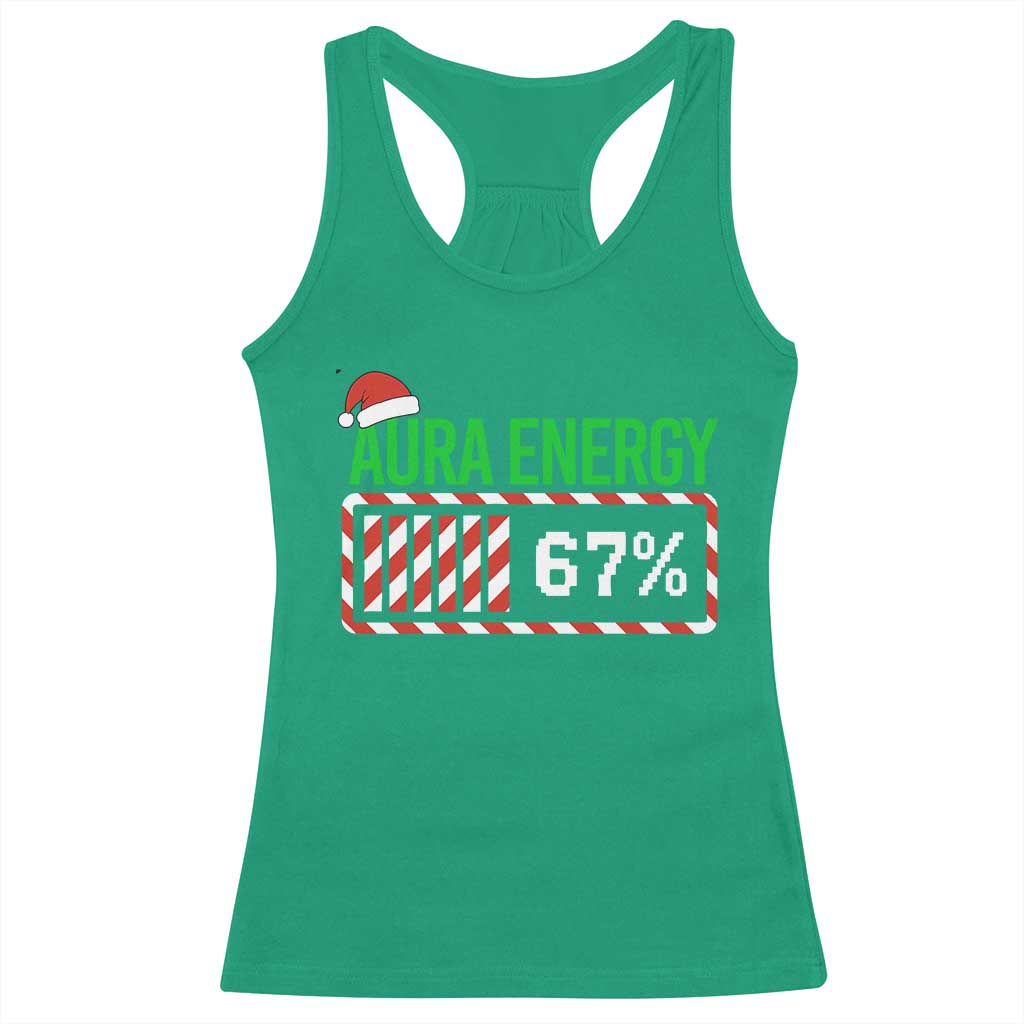 Funny Aura Energy 67 Christmas Racerback Tank Top Aura Farming Six Seven Meme Gen Alpha Slang TS11 Irish Green Print Your Wear