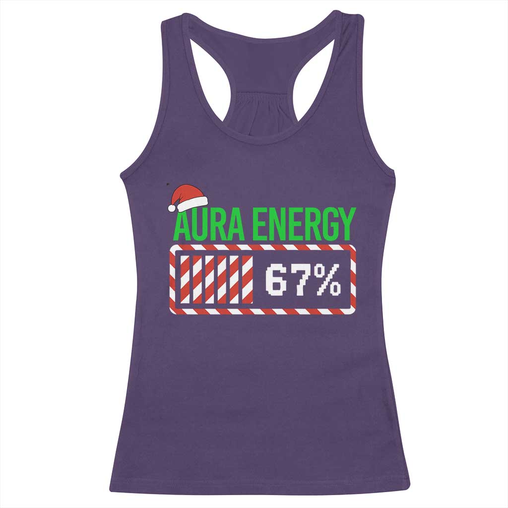 Funny Aura Energy 67 Christmas Racerback Tank Top Aura Farming Six Seven Meme Gen Alpha Slang TS11 Purple Print Your Wear