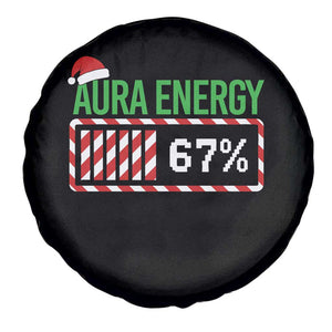 Funny Aura Energy 67 Christmas Spare Tire Cover Aura Farming Six Seven Meme Gen Alpha Slang TS11 Print Your Wear