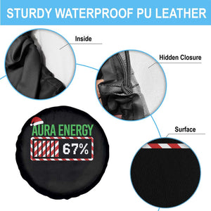 Funny Aura Energy 67 Christmas Spare Tire Cover Aura Farming Six Seven Meme Gen Alpha Slang TS11 Print Your Wear