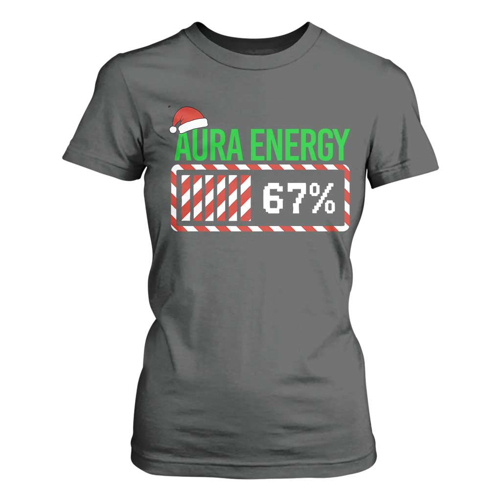 Funny Aura Energy 67 Christmas T Shirt For Women Aura Farming Six Seven Meme Gen Alpha Slang TS11 Dark Heather Print Your Wear