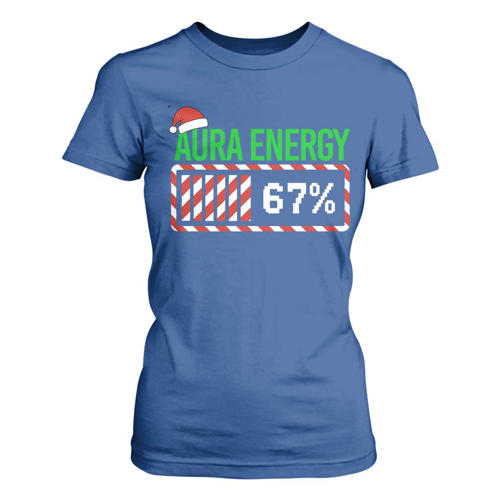 Funny Aura Energy 67 Christmas T Shirt For Women Aura Farming Six Seven Meme Gen Alpha Slang TS11 Royal Blue Print Your Wear