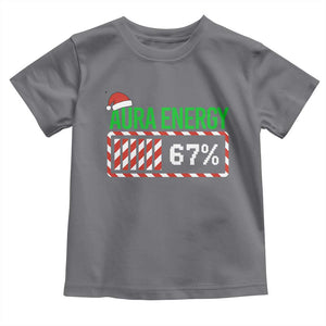 Funny Aura Energy 67 Christmas Toddler T Shirt Aura Farming Six Seven Meme Gen Alpha Slang TS11 Charcoal Print Your Wear