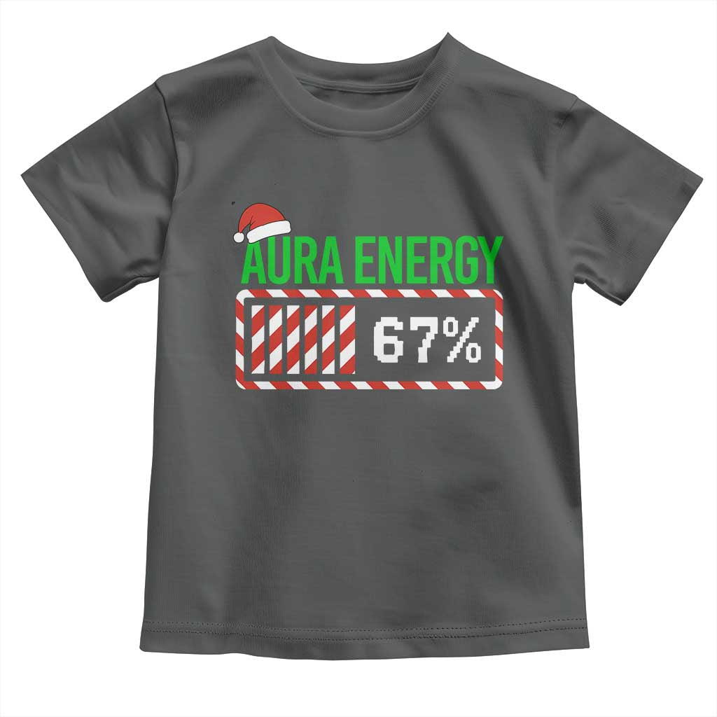 Funny Aura Energy 67 Christmas Toddler T Shirt Aura Farming Six Seven Meme Gen Alpha Slang TS11 Dark Heather Print Your Wear