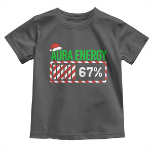 Funny Aura Energy 67 Christmas Toddler T Shirt Aura Farming Six Seven Meme Gen Alpha Slang TS11 Dark Heather Print Your Wear