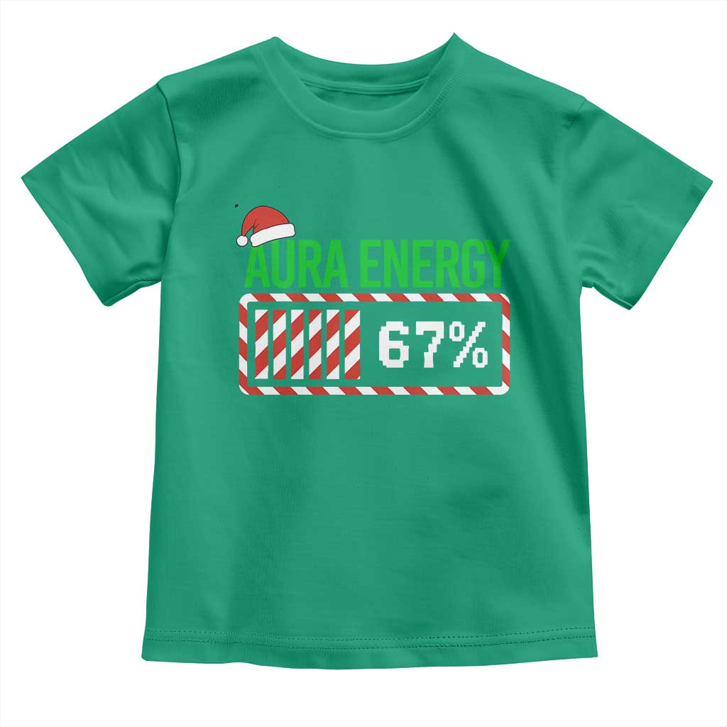 Funny Aura Energy 67 Christmas Toddler T Shirt Aura Farming Six Seven Meme Gen Alpha Slang TS11 Irish Green Print Your Wear