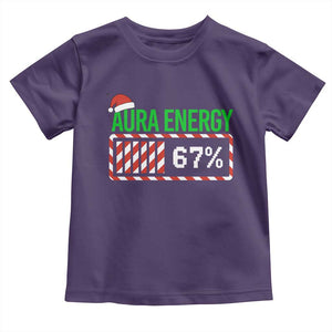 Funny Aura Energy 67 Christmas Toddler T Shirt Aura Farming Six Seven Meme Gen Alpha Slang TS11 Purple Print Your Wear