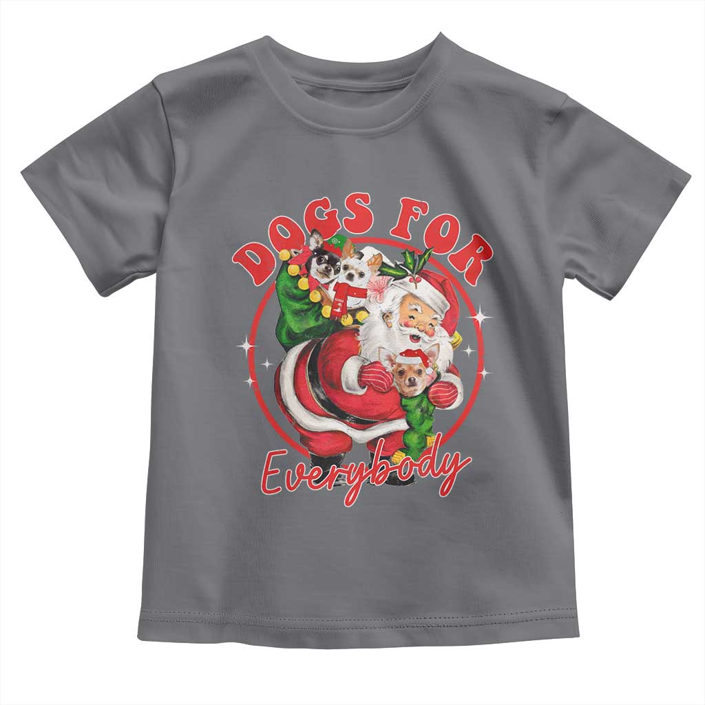 Funny Christmas Dog Owner Baby Shirt Dogs For Everybody Santa Sack Chihuahua TS11 Charcoal Print Your Wear
