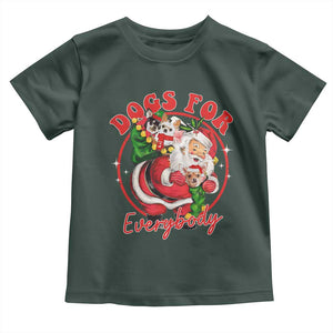 Funny Christmas Dog Owner Baby Shirt Dogs For Everybody Santa Sack Chihuahua TS11 Dark Forest Green Print Your Wear