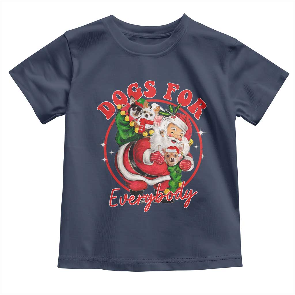 Funny Christmas Dog Owner Baby Shirt Dogs For Everybody Santa Sack Chihuahua TS11 Navy Print Your Wear
