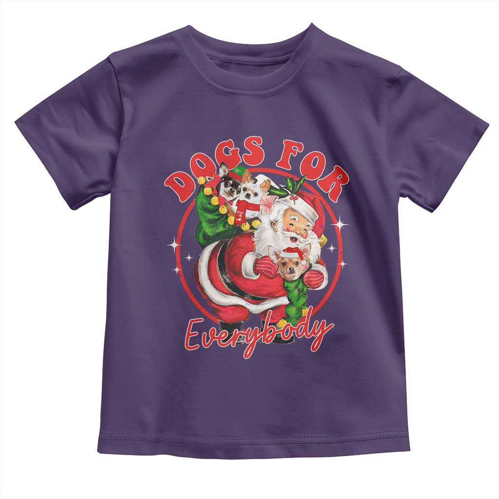 Funny Christmas Dog Owner Baby Shirt Dogs For Everybody Santa Sack Chihuahua TS11 Purple Print Your Wear