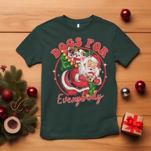 Funny Christmas Dog Owner T Shirt Dogs For Everybody Santa Sack Chihuahua TS11 Dark Forest Green Print Your Wear