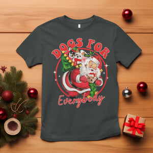 Funny Christmas Dog Owner T Shirt Dogs For Everybody Santa Sack Chihuahua TS11 Dark Heather Print Your Wear