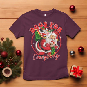 Funny Christmas Dog Owner T Shirt Dogs For Everybody Santa Sack Chihuahua TS11 Maroon Print Your Wear