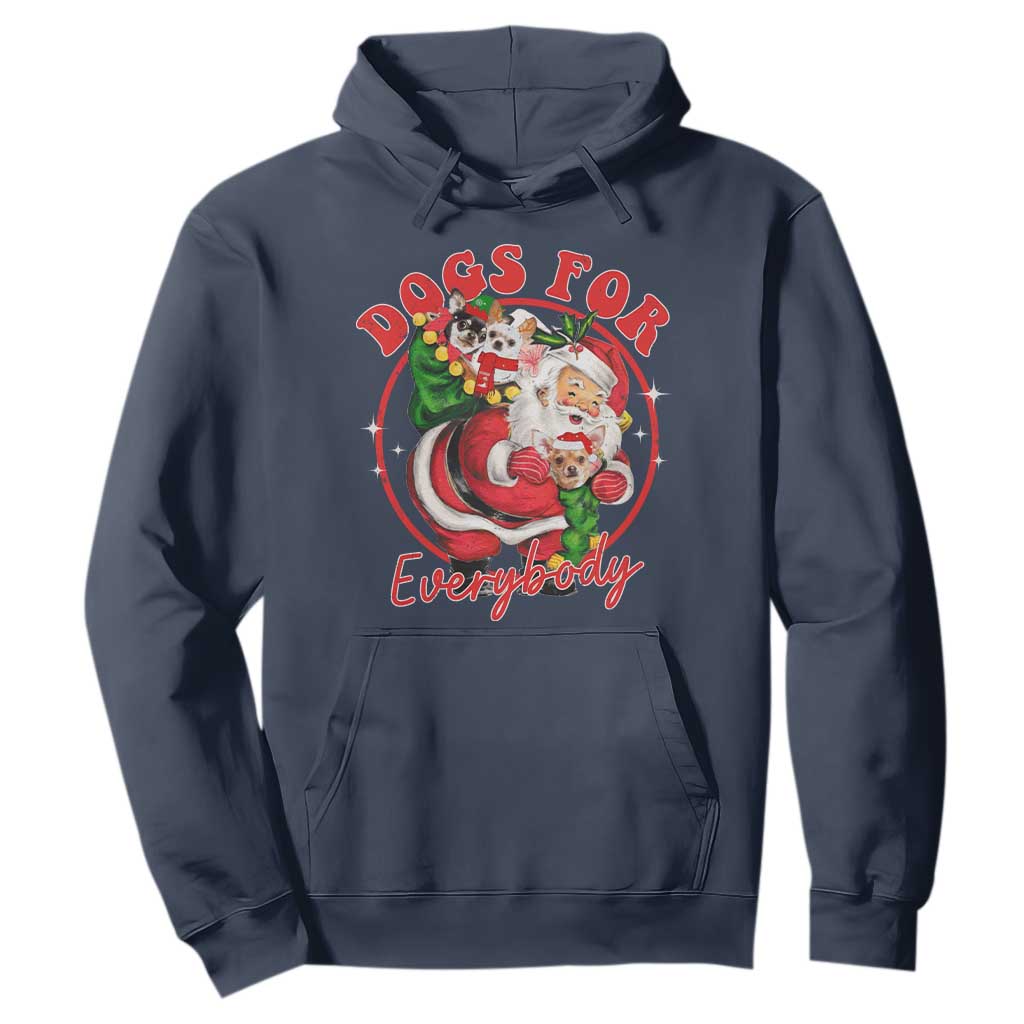 Funny Christmas Dog Owner Hoodie Dogs For Everybody Santa Sack Chihuahua TS11 Navy Print Your Wear