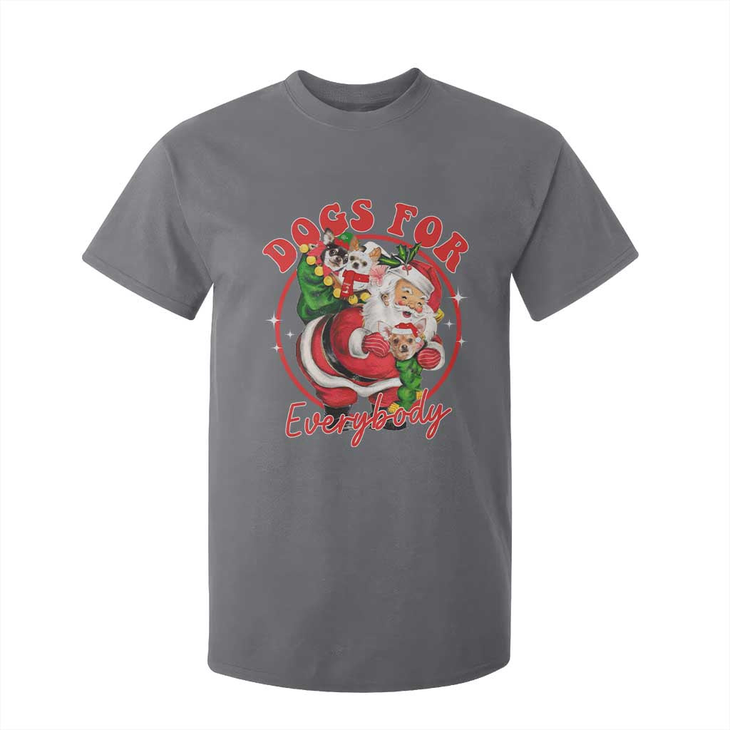 Funny Christmas Dog Owner T Shirt For Kid Dogs For Everybody Santa Sack Chihuahua TS11 Charcoal Print Your Wear