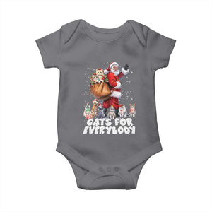 Funny Christmas Cat Baby Onesie Cats For Everybody Xmas Santa Pet TS11 Charcoal Print Your Wear