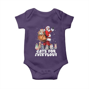 Funny Christmas Cat Baby Onesie Cats For Everybody Xmas Santa Pet TS11 Purple Print Your Wear
